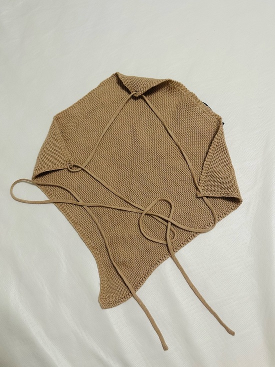 Hazel Boutique Tops - Knit Tie-Back Crop Top in Tan
